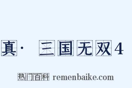 真·三国无双4是什么意思的图片